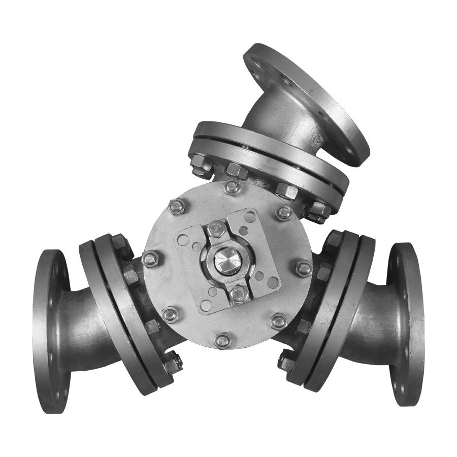 Carbon Steel or Stainless Steel Worm Gear Floating Tee Ball Valve