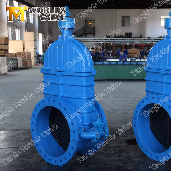 BS5163 Awwa C515 C509 DIN3202 F4 F5 Wras Acs Ce Ggg40/50 Ghisa sferoidale con stelo non ascendente Valvole di ritegno elastiche OS&Y con flangia a cuneo e scivolo d'acqua